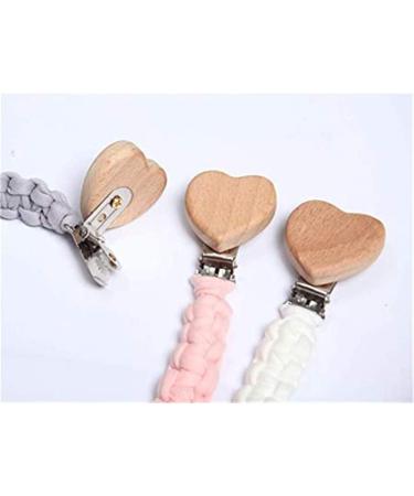Pack of 3 Cotton Pacifier Chains for Newborns - Baby Pacifier Straps in White Grey & Blue | Ideal for Boys & Girls - Buy Online on GoSupps.com