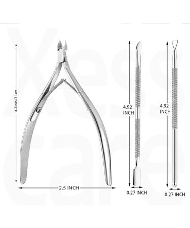Cuticle Trimmer with Cuticle Pusher Cuticle Remover Cutter Nipper Scissor and Triangle Cuticle Nail Pusher Peeler Scraper Durable Dead Skin Clipper Manicure Pedicure Tools - Buy Online on GoSupps.com