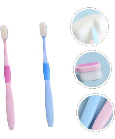 PopetPop Soft Toothbrush Set - 2 Micro Hand Toothbrushes for Adults Ideal for Pregnant Women - Comfortable Grip & Gentle Cleaning - Buy Online on GoSupps.com