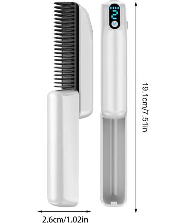 Small Hot Comb - Electric Hair Straightener Brush | Fast Heating 30s Rechargeable 1800mAh Negative Ion Technology LED Display for Wigs - International Shipping Available - Buy Online on GoSupps.com