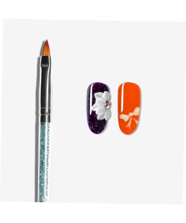 Beavorty 1 Set nail liner brush glitter manicure pens nails brush round flat nail brush powder nail brush sable acrylic nail brush drill nail art pen draw flowers Manicure tools - Buy Online on GoSupps.com