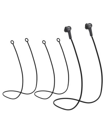 Earplugs Connector Cord 2 Pieces Flexible Silicone Earplug Lanyard Safety Cord for Earplugs with Removable Tips Keep Your Earplugs Safe (No Earplugs)
