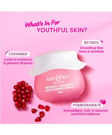 D.K. Night Reset Retinol and Ceramide Sleep Treatment Cream for Firmer Youthful Skin 60 ml - Buy Online on GoSupps.com