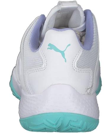 PUMA Unisex Kids Accelerate Turbo Jr Handball Shoe - 34.5 EU - White Electro Aqua & Electro Purple - International Shipping Available - Buy Online on GoSupps.com