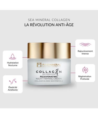 Pure Mineral - Firming and Regenerating Night Cream with Collagen - Dead Sea Minerals Anti-Wrinkle Rejuvenation - Free of silicones sulfates parabens - 50ml - Buy Online on GoSupps.com