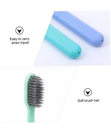 Hapinary Ultra Travel Toothbrush Set - 2 Pack Sensitive Natural Toothbrushes for Gentle Oral Care - Buy Online on GoSupps.com