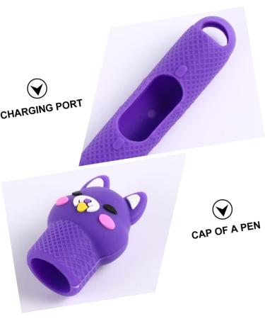 Mikikit 4-Part Pencil Case with Animal Pins - Soft Purple Sleeve & Shell Pink Holder Cute Silicone Pen Included | International Shipping - Buy Online on GoSupps.com