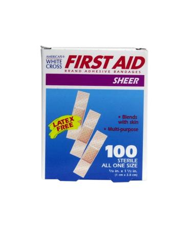 Dukal Sheer Adhesive Bandages 3/8 x 1-1/2 (Box of 100)