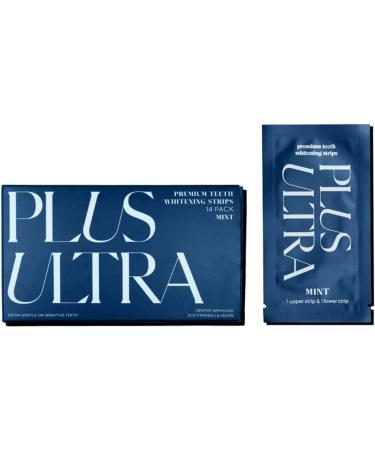 Plus Ultra Eco-Friendly Vegan Teeth Whitening Strips - Mint - 28 Strips (14-Day Treatment) - Buy Online on GoSupps.com