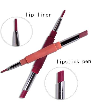 Lucoss Double-Ended Multifunctional Lipstick Double-ended Lipstick and Lip Liner Lip Liner Stick Pencil Matte Colors - Buy Online on GoSupps.com