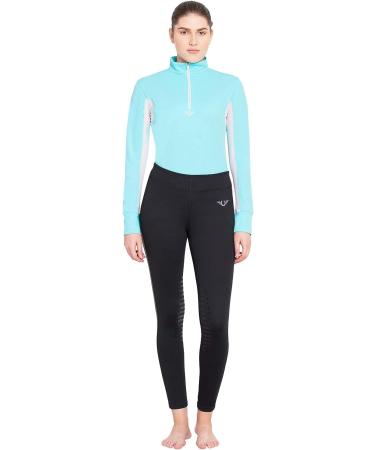 TuffRider Women's Ventilated Long Sleeve Sport Shirt - Aqua, X-Small - Buy Online on GoSupps.com