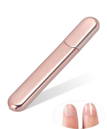 Glass Nail File Professional Manicure Glass Fingernail Files Professional Manicure & Pedicure Products for Smooth Easy Shaping of Natural Nails (Gold)