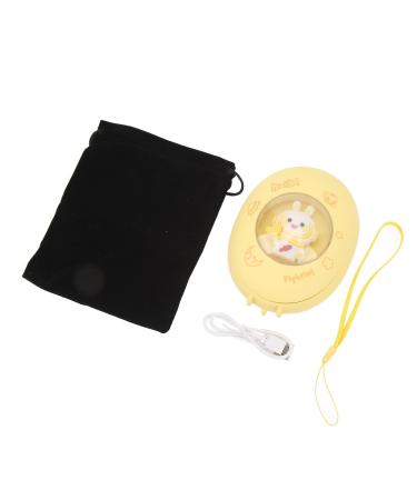 Jauarta Space Bunny Hand Warmer Portable USB Rechargeable Hand Warmer 3 Levels Heating Adjustable Hand Heater for Office Outdoors (Yellow)
