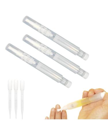 3-Pack 6ml Real Refillable Cuticle Oil Pens Reusable Empty Pen to Easy Refill Jojoba Oil/Hair Oil Single Hand Press Transparent Cosmetic Container Pens Applicator - Buy Online on GoSupps.com