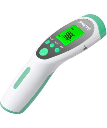 PREVE Non Contact Medical Infrared Forehead Thermometer for Babies Children Adults Accurate Fever Alarm No Touch