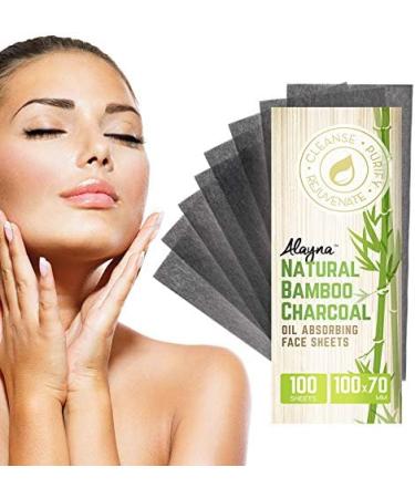 Natural Bamboo Charcoal Oil Blotting Sheets (3 PK) - 100 Pcs Organic Beauty Blotters for Face - Oil Absorbing Tissues for Makeup & Skin Care - Buy Online on GoSupps.com