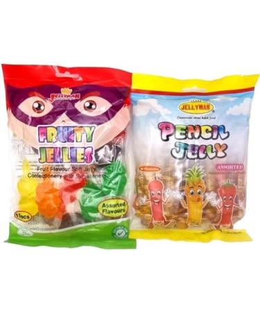 Jellyman Fruity Jellies & Fruit Jelly Straw Sticks. 25 pieces of Tik Tok Challenge fun. Halal & Fat free. - Buy Online on GoSupps.com