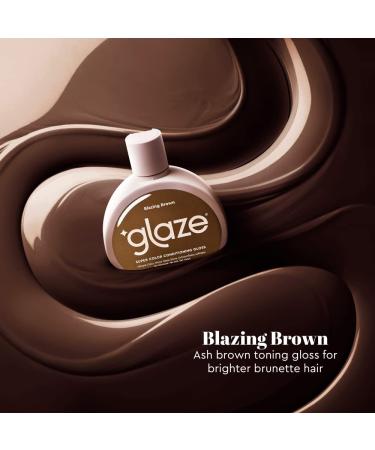 Glaze Super Color Conditioning Gloss 6.4fl.oz - Award-Winning Hair Gloss & Dye | Semi-Permanent, No Mix Hair Mask | Blazing Brown | 2-3 Treatments - Buy Online on GoSupps.com