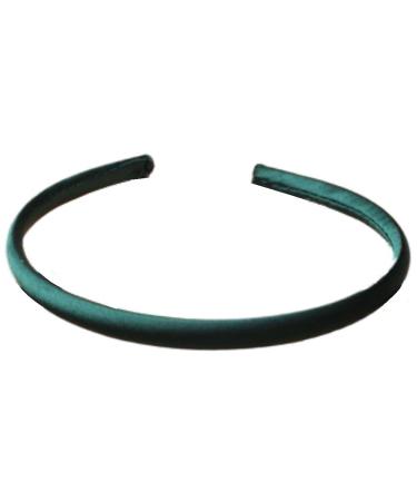 Pritties Accessories headband for girls satin cover 1 cm wide dark green