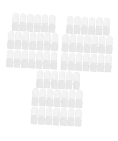 Housoutil 90 Pcs Nail Case Manicure Polish Varnish Manicure Cover Nail Art Tools Manicure Protector Tools Skincare Tools Manicure Art Nail Tools Nail Varnish Cover White Supplies Plastic 4x2cmx3pcs Whitex3pcs