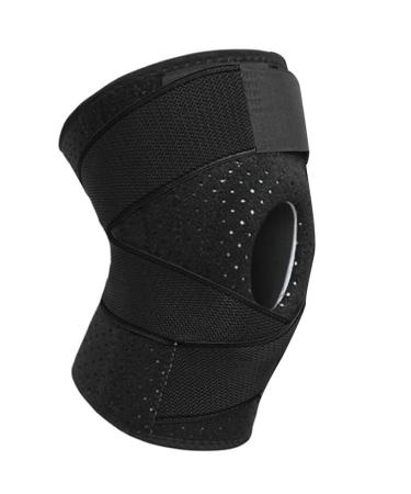 Athletic Elastic Knee Support Hinge Brace Adjustable Sports Protective Gear with Shock-absorption