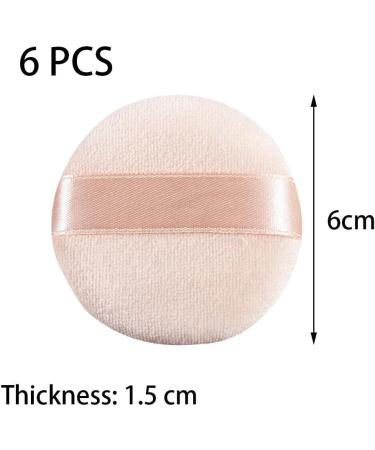 Bontannd 6-Piece Powder Quack Triangle Makeup Puff - Ultra Soft Washable Pure Cotton Velor Cosmetic Sponge Tools - Buy Online on GoSupps.com