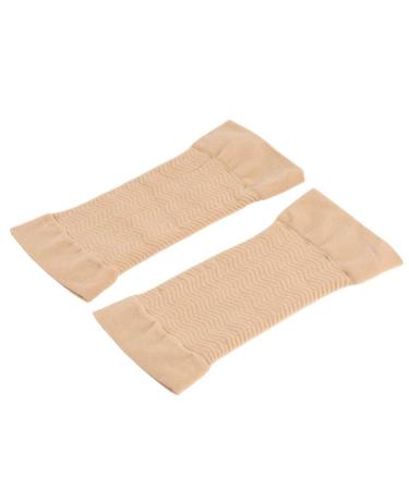 Buy 2 Pair Elastic Compression Arm Sleeves for Women - Slimming Arm Shaper & Massager for Weight Loss - Black & Nude - Perfect for Sport Fitness - Buy Online on GoSupps.com