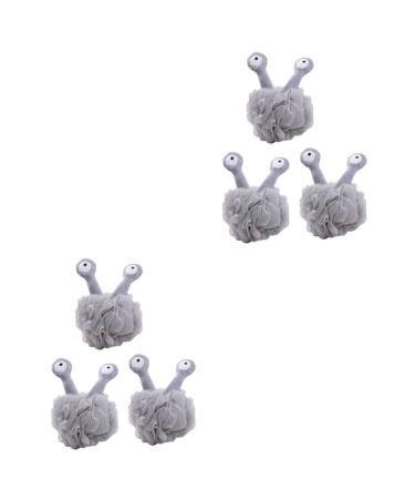 FRCOLOR 6 Pcs Bath Flower Bath Sponge Sponges for Cleaning Body Wash Natural Shower Sponge Body Scrubber Mesh Bath Pouf Bath Shower Loofah Bath Shower Sponge Body Wash Sponge Cartoon Grey