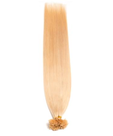25 x 1.0g Indian Remy Hair Extensions U-Tip Keratin #60 White Blonde - 100% Real Hair 45 cm - Buy Online on GoSupps.com