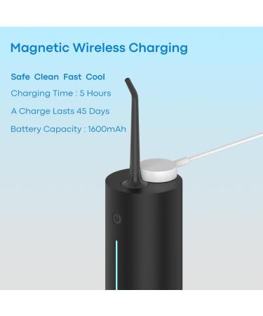 Bigsmile Black Mini Water Flosser - Cordless Oral Irrigator for Kids Travel & Sensitive Gums - Dentist Recommended - Buy Online on GoSupps.com