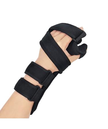 OSK Soft Functional Resting Hand Splint for Flexion Contractures - Stroke Hand Brace by Restorative Medical - Corrective, Supportive Brace for Correction, Comfort & Pain Relief (Small, Left) Small Left
