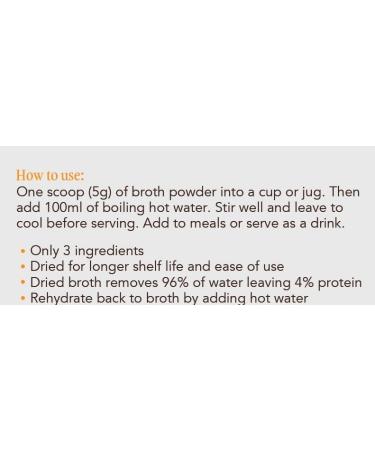 British Broth Co. Chicken Bone Broth Powder 120g - Free Range Collagen Protein for Gut & Joint Health - 30 Servings - Buy Online on GoSupps.com