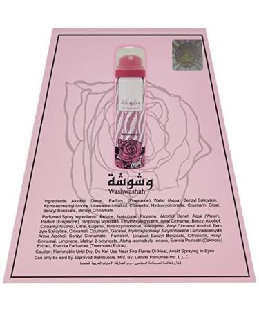 Lattafa Washwashah 2-Piece Set for Women (3.4 Ounce Eau De Parfum Spray + 1.7 Deodorant Spray) 2.55 Ounce (Pack of 2) - Buy Online on GoSupps.com
