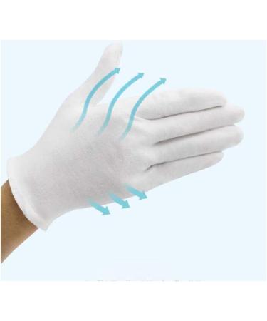 White Cotton Work Gloves for Dry Hands - Inspecting, Handling Film, Cleaning Tools - Size M - Buy Online on GoSupps.com