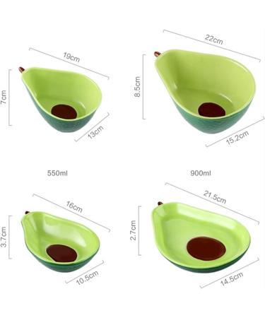 FURLOU Bowl Ceramic Avocado Carrot Flower Bowls Hand-Painted Dinnerware Fruit Salad Dishes Noodle Soup Plates Kitchen Tableware Bowls - Buy Online on GoSupps.com