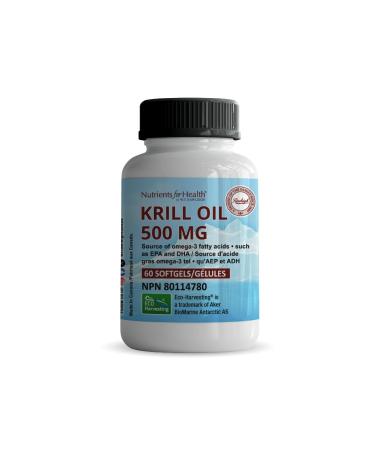 Rawleigh Antarctic Superba Krill Oil 500mg: 60 Softgels - Heart Health Dietary Supplement