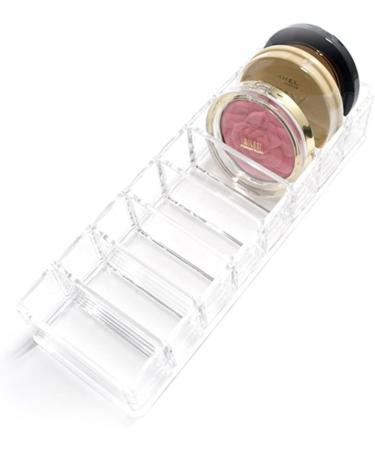 HuntGold 8 Grids Face Powder Brush Holder | Transparent Cosmetic Storage Box for Makeup - International Shipping Available - Buy Online on GoSupps.com