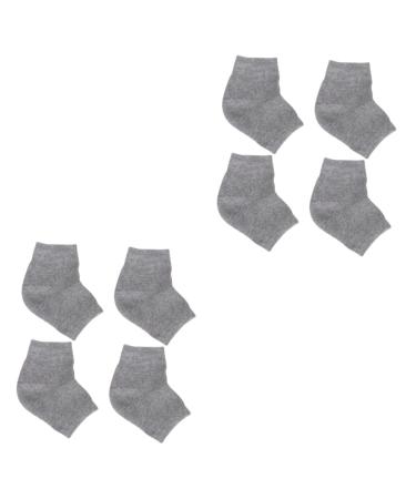 FRCOLOR 4 Pairs Ankle Socks Gel Heel Sleeves with Gel Lined Socks Men's Socks Heel Socks Men's Socks Men Socks Pink Men and Women Moisturising Casual Socks