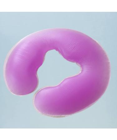 Healeved Beauty Pillow Soft Cushion Set - 2pcs U-Shaped Silicone Spa Pillows for Sleeping & Massage - Purple - Buy Online on GoSupps.com