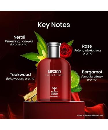Bom ba'y Sha ving Company Perfume For Unisex| Mexico Premium Fragrances For Men 100ml | long lasting perfume |Pack of 1 - Buy Online on GoSupps.com