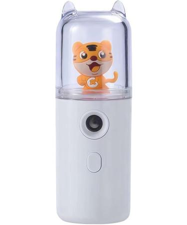 Cute Nano Mist Facial Sprayer Beauty Instrument USB Humidifier Rechargeable Moisturizing Steamer Beauty Tool Nebulizer Face Tiger White Free Size - Buy Online on GoSupps.com