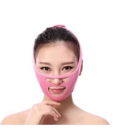 Thin facial belt V-facial artifact Breaking Sleeping Sleep Association Lifting Anti-Folded face with double chin Beauty Correction Facial Slimming Strap Facelifting Pink