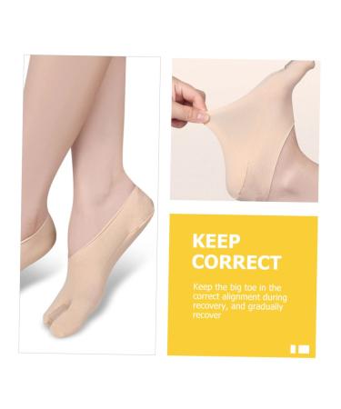 Healvian Hallux Valgus Regulator Separator Boat Socks Tool | 1 Pair for Men & Women | Invisible Polyester Fiber | 17.8x8cm - Buy Online on GoSupps.com