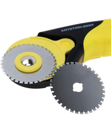 5 Pack 45mm Crochet Edge Skip Blade Perforated Rotary Blades for Paper, Fleece, and Fabric Scrapbooking - Precision Cutting Tool Set - Buy Online on GoSupps.com