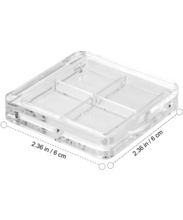 Healeved 40 Pcs Boxes Eye Shadow Box Empty Makeup Samples Eyeshadow Pallets 4 Grid Make up Transparent Box 6x6cmx4pcs Transparentx4pcs - Buy Online on GoSupps.com