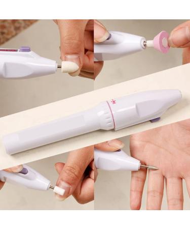 Electric Nail Polisher Manicure Files Nail Art Grinder Grooming Kit with 5 Heads (No Battery) Nail modifier - Buy Online on GoSupps.com