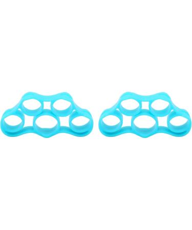 Finger Exerciser Skin Friendly 2Pcs Soft Silicone Finger Trainer Light Portable High Flexibility for Family (Lake Blue 8.8LB) - Buy Online on GoSupps.com