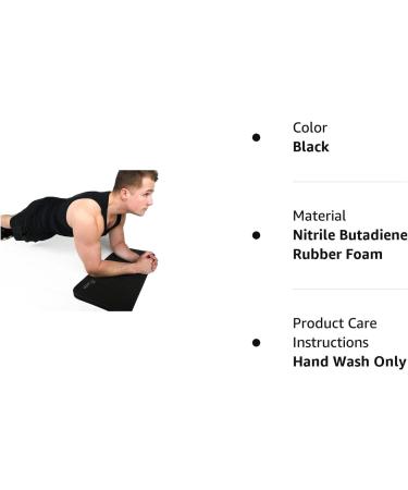 Impulse Fitness Knee Mat - Extra Thick 25mm Cushioned Pad for Knees & Elbows | Portable Exercise Mat for Planks, Ab Rollers, Yoga - Buy Online on GoSupps.com