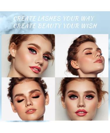 84 Pcs Cluster Lashes | DIY Eyelash Extensions | Natural Look Thin Band | Soft Individual Lashes - Cirrus D-12mm - Buy Online on GoSupps.com