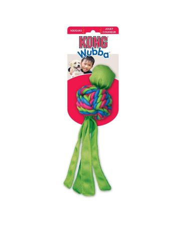 KONG - Wubba Weaves - Durable Dog Fetch and Chew Toy Cleans Teeth - For Small Dogs (Assorted Colours) Small 1 - Buy Online on GoSupps.com